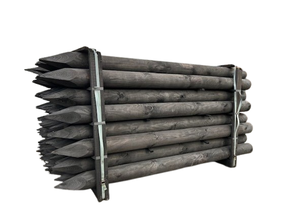 dura_2m_rond_12-removebg-preview Dura² weidepaal – 2,00 m | Ø 12 cm | gefreesd - Afbeelding 1